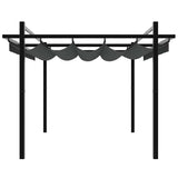Garden Gazebo with Retractable Roof Anthracite 3x3 m Aluminium 4003969