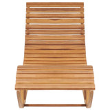 Sun Lounger Natural wood 49390
