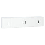3 Piece TV Cabinet Set White Engineered Wood 3188414
