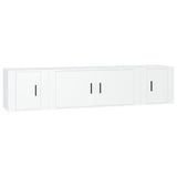 3 Piece TV Cabinet Set White Engineered Wood 3188414