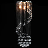 Ceiling Lamp with Crystal Beads Silver Spiral G9 281577