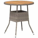 Dinner Table Grey and Acacia 70 x 70 x 73 cm Solid Acacia Wood 42026919