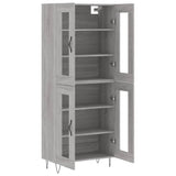 Highboard Grey Sonoma 69.5x34x180 cm Engineered Wood 3198311