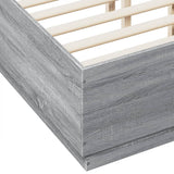 Bed Frame without Mattress Grey Sonoma 120x190 cm Small Double 3209749