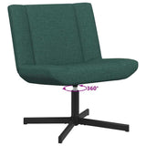 Swivel Chair Dark Green 63 x 75 x 76 cm Fabric 42007329