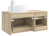 Bathroom Furniture Set 2 pcs Sonoma Oak Engineered Wood 3404002