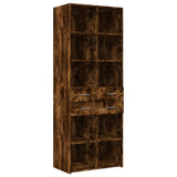 Highboard Smoked Oak 70x42.5x185 cm Engineered Wood 3281466