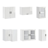 11 Piece Kitchen Cabinet Set Porto Gloss White Engineered Wood 3314903