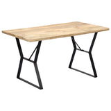 ZNTS Dining Table 140x80x76 cm Solid Mango Wood 247947