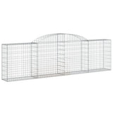 Arched Gabion Baskets 3 pcs 300x30x80/100 cm Galvanised Iron 3146504