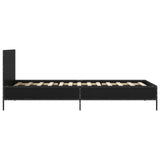Bed Frame with Headboard Black Oak 80 x 200 cm Engineered Wood 8009111