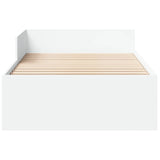 Bed Frame with Headboard White 80 x 200 cm Engineered Wood 8009035