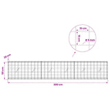 Gabion with 5 mm Wire and 10x10 cm Mesh 300x20x50 cm 3465000
