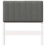 Upholstered Headboard with Headboard White and Light Grey 80 cm 880207