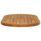 Table Top 80 x 40 x 2.5 cm Oval Solid Teak Wood Natural 42033170