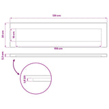 Rectangular Table Top 120 x 30 x 3.2 cm Rectangular 938175