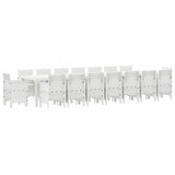 Garden Dining Set with Cushions with Cushion 17 pcs White PP 3378666