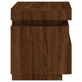 Bedside Cabinet with LED Lights Brown Oak 40x39x48.5 cm 836796