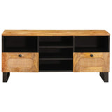 TV Cabinet with Drawer Brown 100 x 33 x 46 cm Solid Mango Wood 4018062