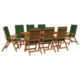 9-Piece Garden Dining Set 9 pcs Natural Solid Acacia Wood 3434631