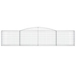 Arched Gabion Basket 400x30x80/100 cm Galvanised Iron 153524