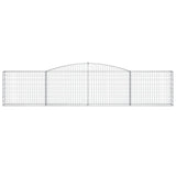 Arched Gabion Basket 400x30x80/100 cm Galvanised Iron 153524