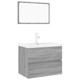 Bathroom Furniture Set Grey Sonoma Engineered Wood 3152877