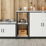 Kitchen Storage HATTEM White 40 x 50 x 92 cm Steel 874969