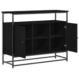 Sideboard Black Oak 100 x 35 x 80 cm Engineered Wood 862978
