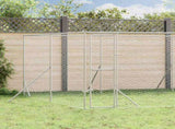 Outdoor Dog Kennel Silver 8x12x2 m Galvanised Steel 3190465
