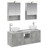 Bathroom Cabinet Set 5 pcs Concrete Grey 50 x 14.5 x 70 cm 3406362