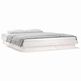 LED Bed Frame without Mattress White 120x200 cm Solid Wood 819968