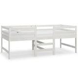 Bed Frame without Mattress White 90x200 cm Solid Wood Pine 833096