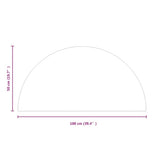 Fireplace Glass Plate Half Round 1000x500 mm 324111