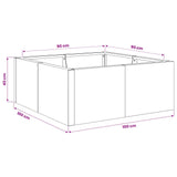 Retaining Wall 4 pcs 100 x 100 x 40 cm Stainless Steel Silver 3449209