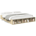 Bed Frame without Mattress Sonoma Oak 200x200 cm 3280540