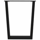 Dining Table Legs V-Shape 3 pcs Black 70x cm Steel 4012660