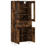 Highboard Smoked Oak 69.5x34x180 cm Engineered Wood 3198566