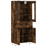 Highboard Smoked Oak 69.5x34x180 cm Engineered Wood 3198566