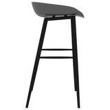 5 Piece Bar Set Black and Grey 3057383