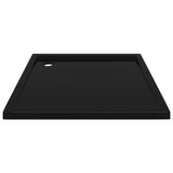 Square ABS Shower Base Tray Black 80x80 cm 148916
