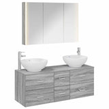 Bathroom Furniture Set 4 pcs Grey Sonoma 3406988