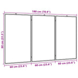 Magnetic Whiteboard Foldable 180x80x1.7 cm Aluminium 4005362