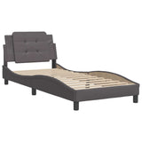 Bed Frame without Mattress "Zadar" Grey 80x200 cm Faux Leather 3208145