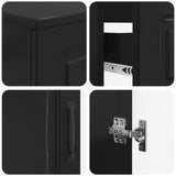 3 Piece Bathroom Cabinet Set UTRECHT Black Engineered Wood 3417811