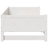 Pull-out Day Bed White 180 x 200 cm Solid Pine Wood 8004796