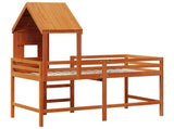 Loft Bed Frame Wax Brown 90 x 190 cm Solid Pine Wood 3422776