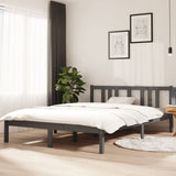 Bed Frame without Mattress Grey Solid Wood 140x200 cm 814886