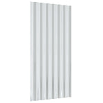 ZNTS Roof Panels 12 pcs Powder-coated Steel Grey 80x36 cm 319134