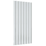 ZNTS Roof Panels 12 pcs Powder-coated Steel Grey 80x36 cm 319134